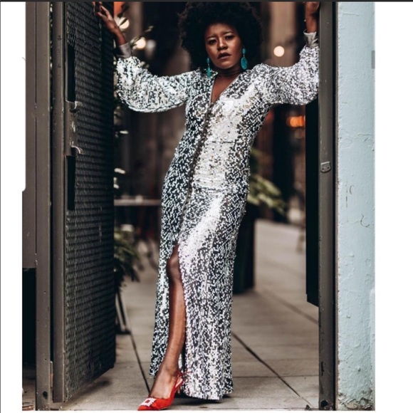 *SOLD* ZARA maxi sequin dress - Picture 2 of 12